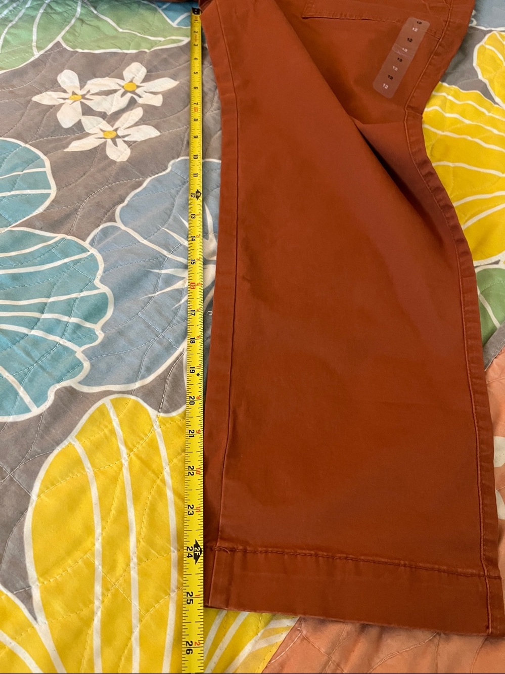 NWT Gap Girlfriend Khakis in a burnt orange Sz 12 - Picture 9 of 14